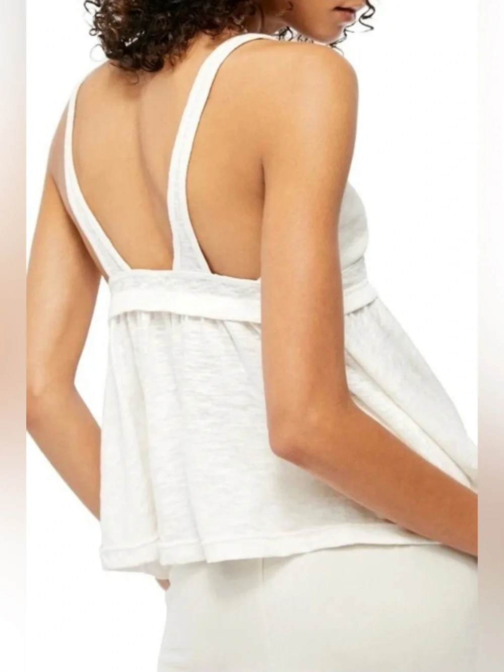 Free People Zinia V-Neck Babydoll Tank Top